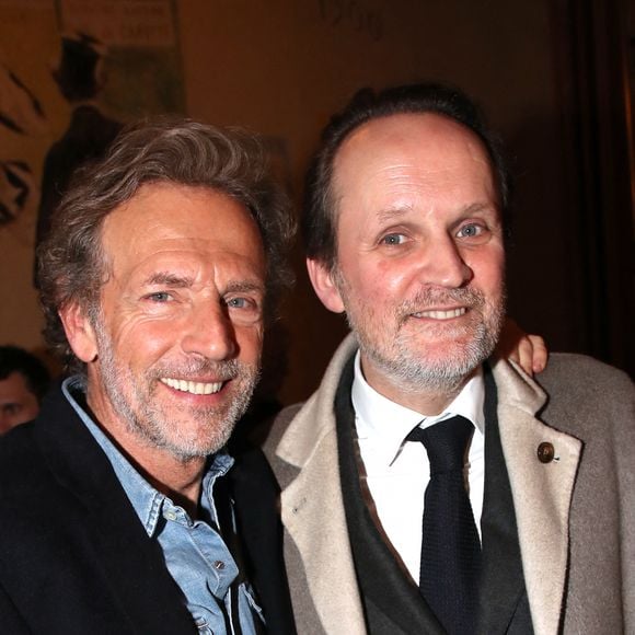 Exclusif - Stéphane Freiss et Jean-Marc Dumontet - Personnalités à la générale de la pièce de théâtre « Le Cercle des Poètes Disparus » au Théâtre Antoine à Paris, France. Le 8 Février 2024. © Bertrand Rindoff / Bestimage