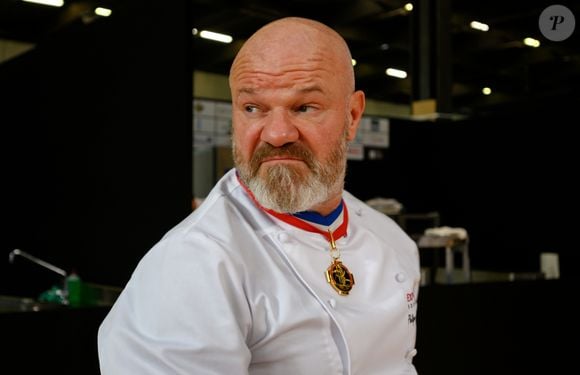 Exclusif - Philippe Etchebest préside le salon français de la restauration "Expotel" à Bordeaux. Il dirige aussi la journée des chefs et sa compétion regroupant 22 Etoiles sur l'évènement, le 25 Novembre 2019. © Patrick Bernard/ Bestimage