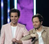 Mika et Vianney - Les célébrités se mobilisent pour la 38ème édition du Téléthon dans les studios de France 2 à Paris, le 29 novembre 2024. © Coadic Guirec / Bestimage