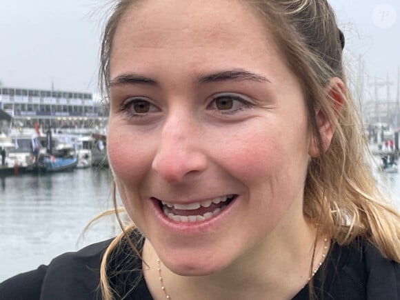 Violette Dorange 23 ans benjamine du VG - Les skippers avant la départ de la 10ème édition du Vendée Globe 2024 aux Sables d'Olonne le 10 novembre 2024. © Fabien Faure / Bestimage