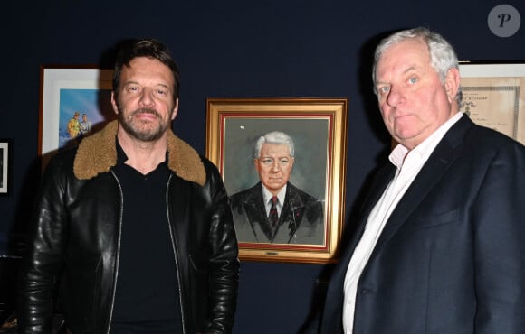 Samuel Le Bihan et Mathias Moncorgé (fils de Jean Gabin) - Vernissage de l'exposition Jean Gabin à l'Espace Landowski / Musée des Années 30 à Boulogne-Billancourt le 8 mars 2022. © Coadic Guirev/Bestimage