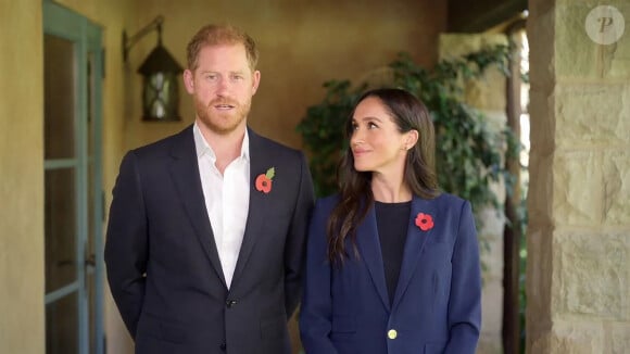 Le prince Harry, duc de Sussex et Meghan Markle, duchesse de Sussex dans un message vidéo à la Conférence ministérielle mondiale inaugurale sur la violence contre les enfants en Colombie