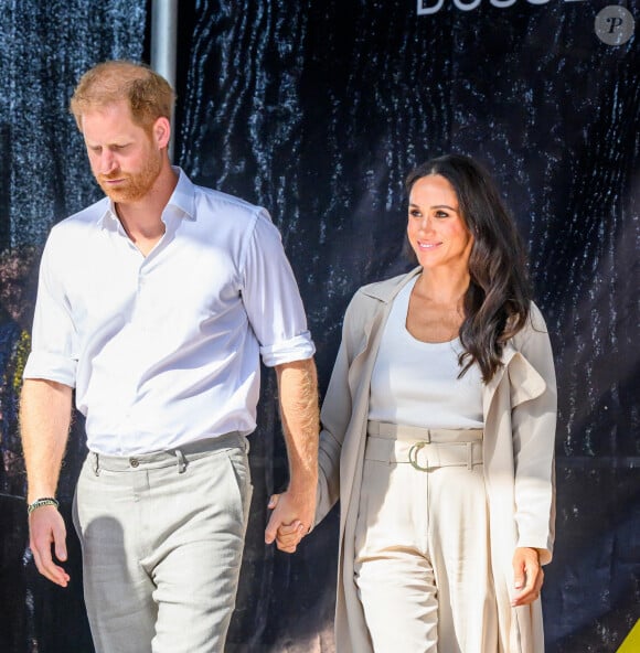 Le prince Harry, duc de Sussex et Meghan Markle, duchesse de Sussex dans un message vidéo à la Conférence ministérielle mondiale inaugurale sur la violence contre les enfants en Colombie