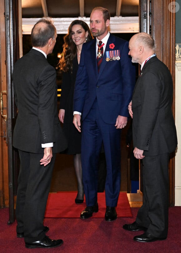 Le prince William, prince de Galles, Catherine Kate Middleton, princesse de Galles - La famille royale du Royaume Uni assiste au Festival du souvenir (Festival of Remembrance) au Royal Albert Hall, Londres le 9 novembre 2024. © Chris Ratcliffe / Pool / Julien Burton via Bestimage