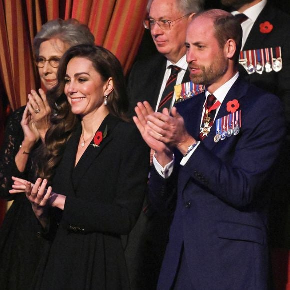 Le prince William, prince de Galles, Catherine Kate Middleton, princesse de Galles - La famille royale du Royaume Uni assiste au Festival du souvenir (Festival of Remembrance) au Royal Albert Hall, Londres le 9 novembre 2024. © Chris Ratcliffe / Pool / Julien Burton via Bestimage