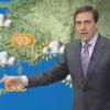 La météo de Steve Carell sur la chaîne britannique GMTV, à Londres, le 1er avril 2010.