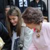 Letizia et Felipe d'Espagne, à Majorque avec leurs deux filles. La reine Sofia et le roi Juan Carlos sont également de la partie. 4/04/2010