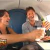 Greg et David trinquent au champagne à leur sortie !