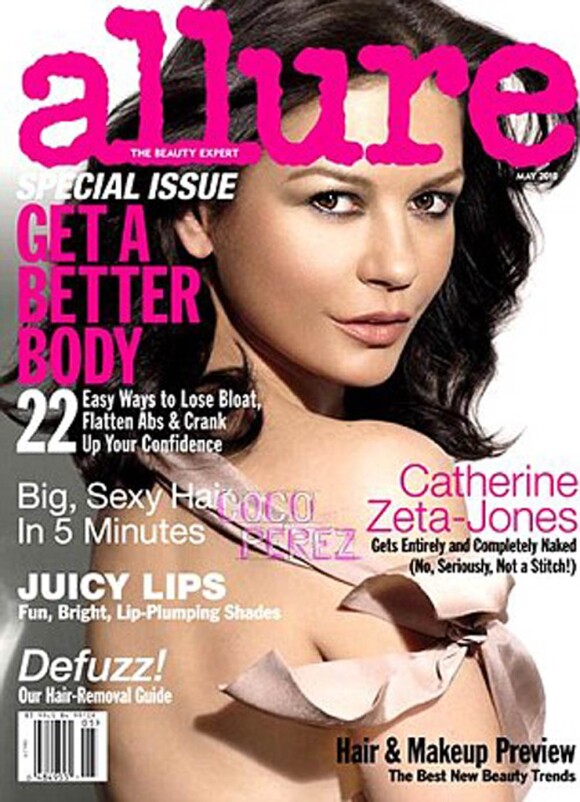 La ravissante Catherine Zeta-Jones en couverture du nouveau numéro d'Allure.