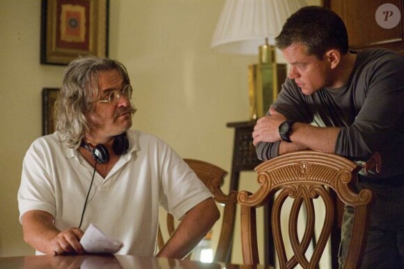 Paul Greengrass et Matt Damon sur le tournage de Green Zone.