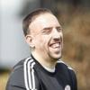 Franck Ribéry, à l'entraînement avec le Bayern Munich la veille de son match face à l'Olympique Lyonnais en demi-finale de Ligue des Champions le 20 avril 2010