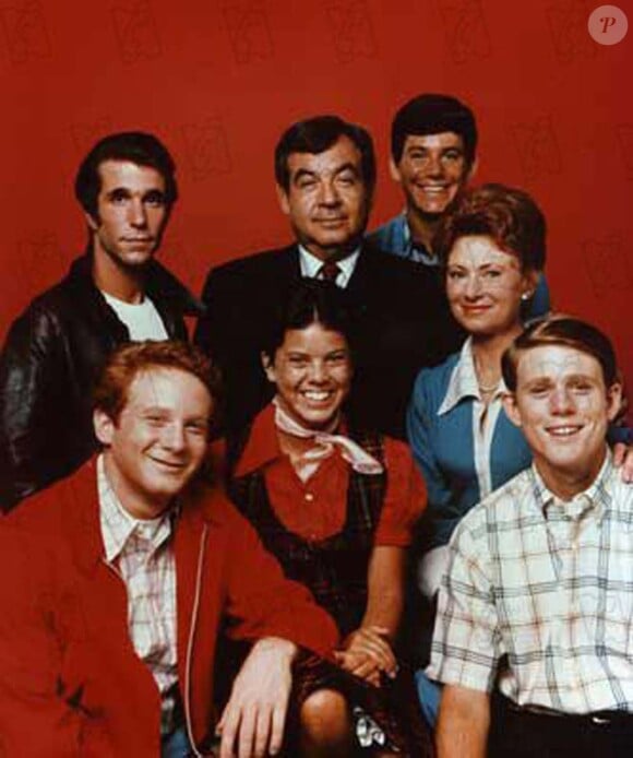Ron Howard (en bas à gauche) et Marion Moss (en haut à droite) dans Happy Days