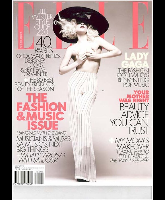 Lady Gaga en couverture de Elle Uk juin 2010