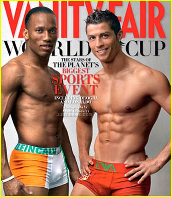 Vanity Fair a fait posé les stars de la prochaine Coupe du Monde en sous-vêtements "patriotiques" pour son édition 2010