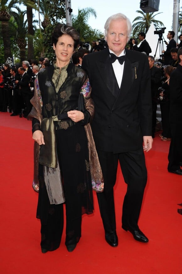 Valérie-Anne Giscard d'Estaing lors de la montée des marches du film de Mathieu Amalric à Cannes le 13 mai 2010