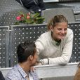 Cristiano Ronaldo assistent à la rencontre opposant Rafael Nadal à l'Ukrainien Dolgopolov, le 12 mai 2010 lors du tournoi de Madrid