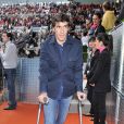 Raul assiste à la rencontre opposant Rafael Nadal à l'Ukrainien Dolgopolov, le 12 mai 2010 lors du tournoi de Madrid