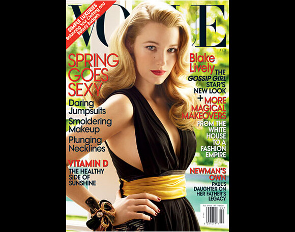 Blake Lively en couverture du Vogue US du mois de février 2009