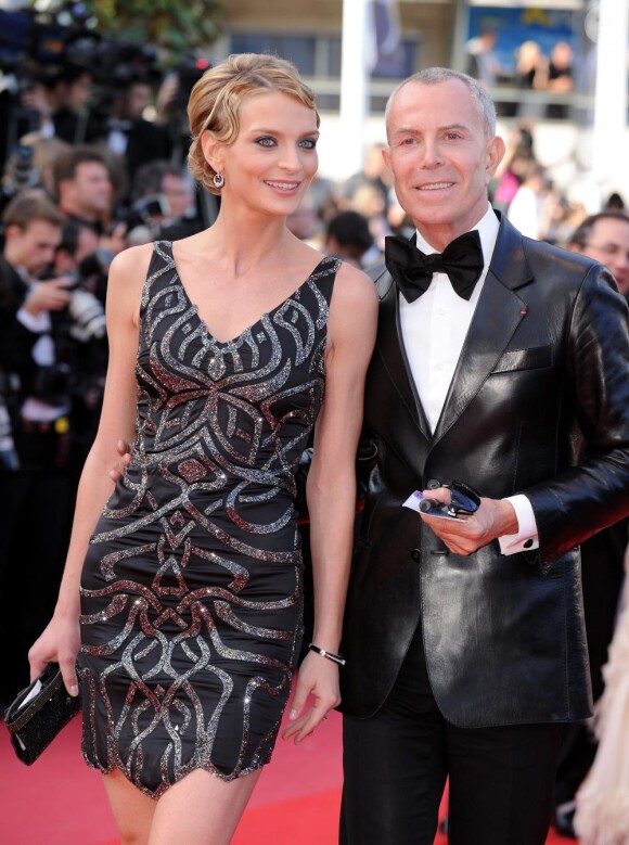 Jean-Claude Jitrois et la belle Sarah Marshall à Cannes, en mai 2010.