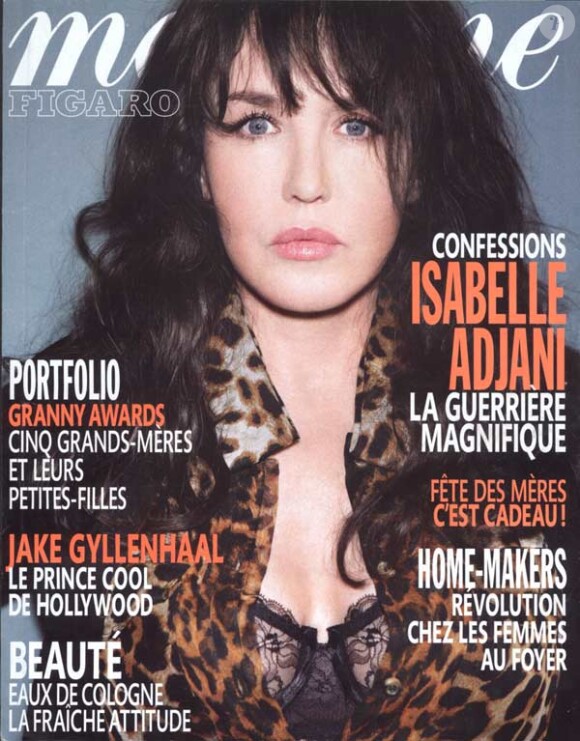 Isabelle Adjani en couverture de Madame Figaro