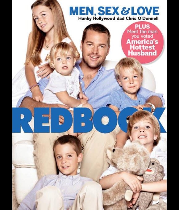 Chris O'Donnell en couverture de Redbook avec ses enfants