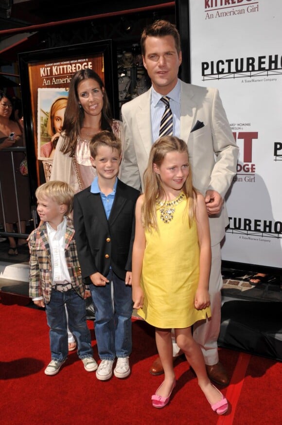 Chris O'Donnell, son épouse Caroline Fentress et leurs enfants