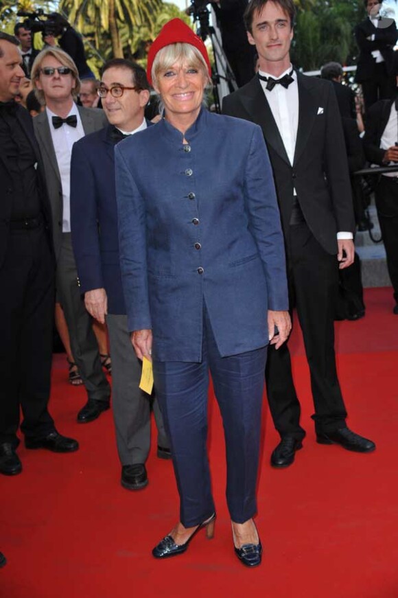 Francine Cousteau sur tapis rouge à Cannes