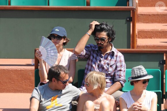 Sébastien Folin et sa petite amie à Roland Garros le 25 mai 2010 à Paris 