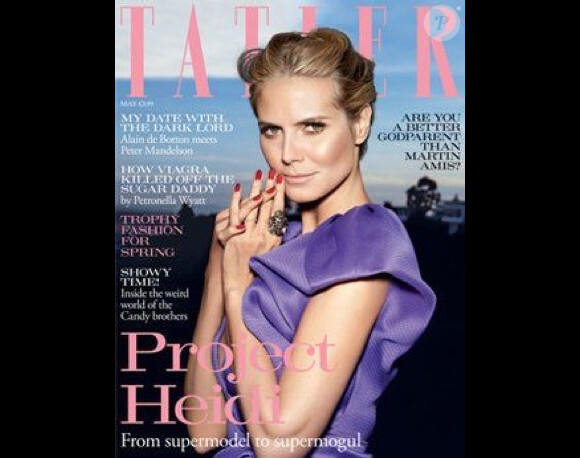 Heidi Klum en couverture de Tatler Magazine du mois de mai 2010