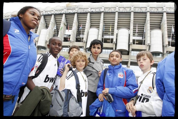 Rachida Dati à Madrid ou elle a emmené des enfants du 93 et du VIIe arrondissement rencontrer l'équipe du Real, avec Ronaldo et Benzema !