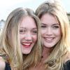Doutzen Kroes et sa soeur lors du dîner pour l'association AIDS à Amsterdam. LE 5 juin 2010