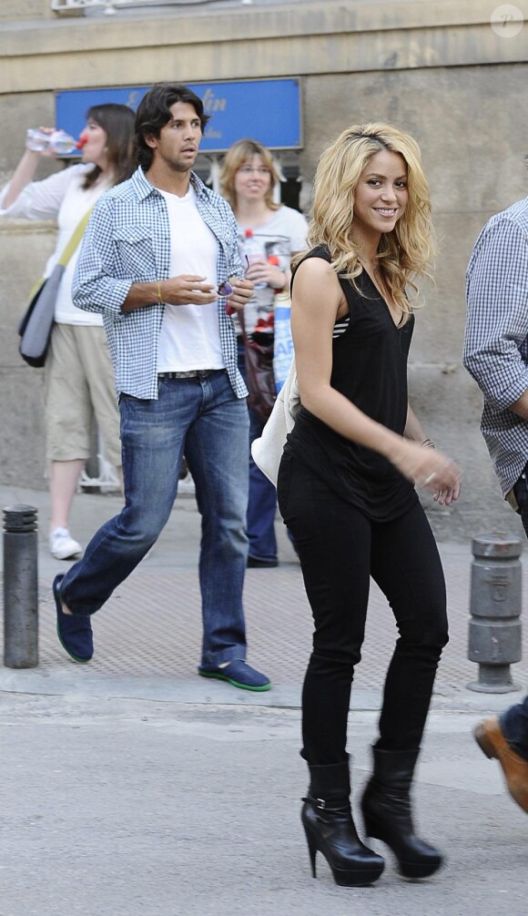 Shakira et le joueur de tennis Fernando Verdasco ont dîné ensemble dans le centre de Madrid le 6 juin 2010