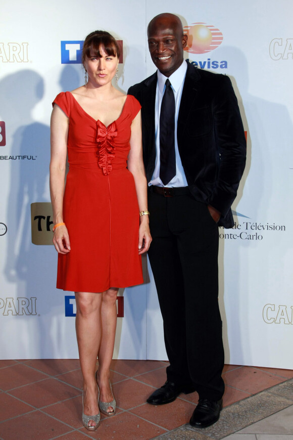 Lucy Lawless et Peter Mensah lors du festival de Monte-Carlo le 9 juin 2010