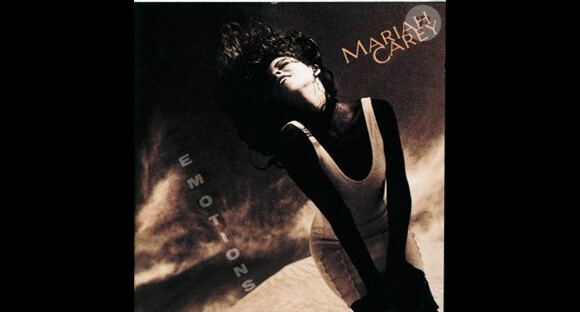 Mariah Carey sur la pochette de son album Emotions sorti en 1991