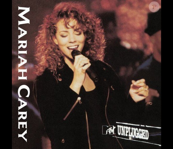 Mariah Carey sur la pochette de son album live acoustique MTV Unplugged sorti en 1992