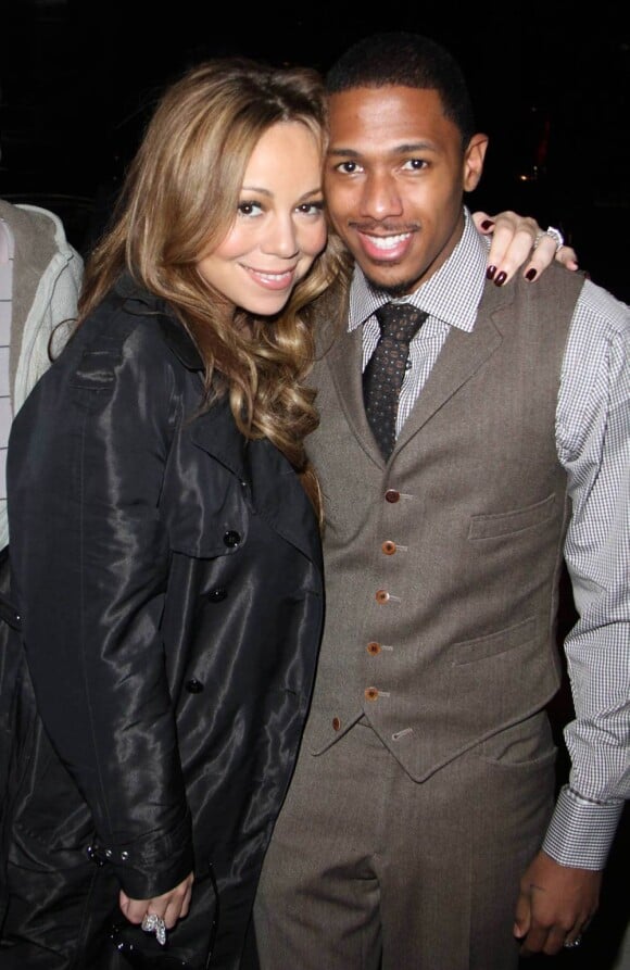 La chanteuse et actrice américaine Mariah Carey avec son mari, l'acteur producteur et DJ Nick Cannon