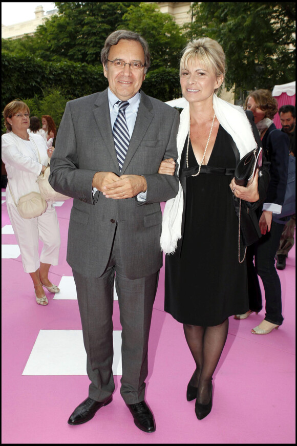Nonce Paolini et sa femme Catherine Falgayrac à la soirée Lancel organisée pour le lancement du BB Bag, le 14 juin 2010