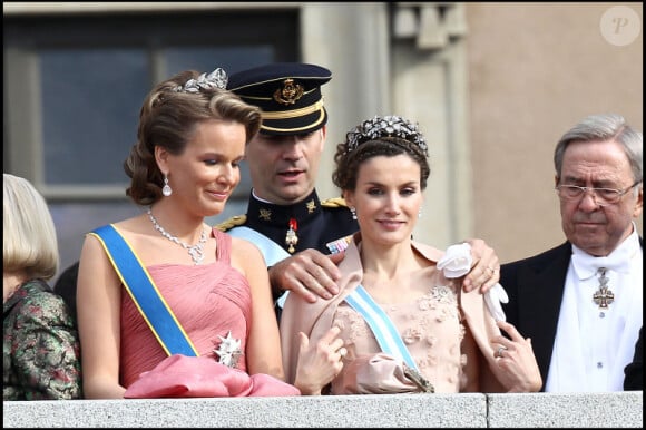 Letizia d'Espagne lors du mariage de Victoria de Suède le 19 juin 2010