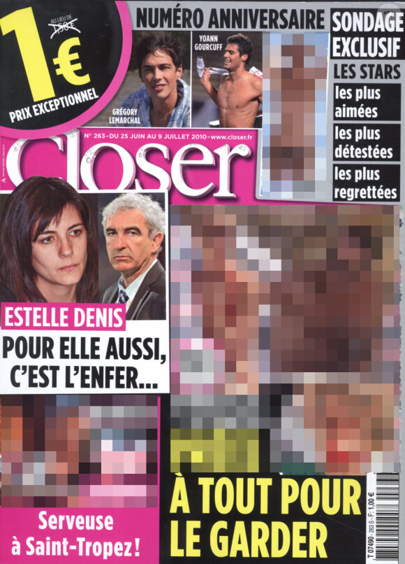 La couverture de Closer du 25 juin 2010