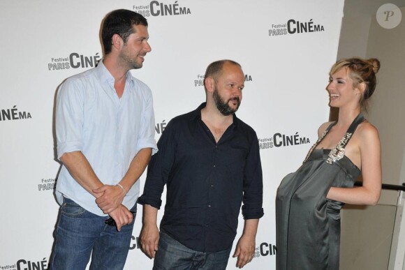 Melvil POupaud, Gilles Marchand et Louise Bourgoin au cinéma MK2 à Paris pour la première de L'autre Monde; Le 8 juillet 2010