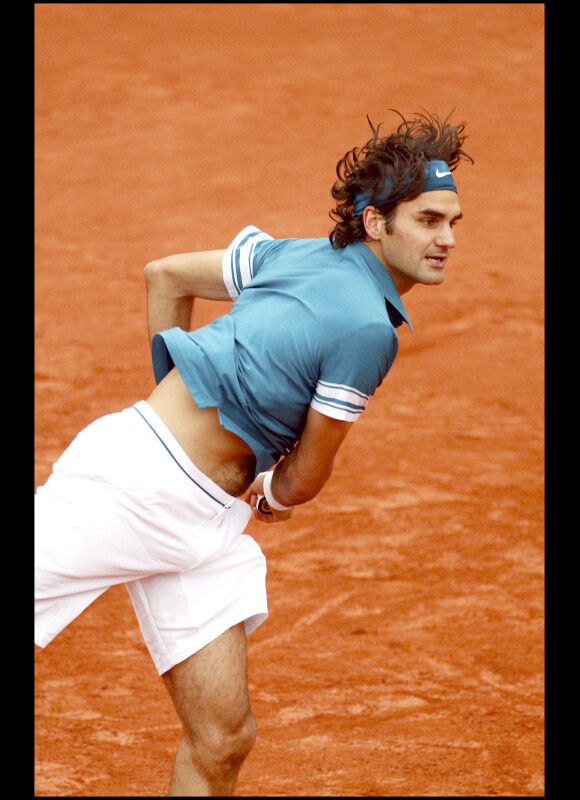 Roger Federer lors du tournoi de Roland-Garros 2010