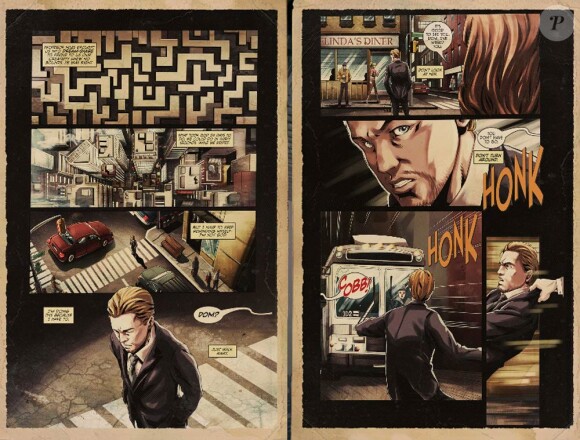 Des images de The Cobol Job, le prequel d'Inception sous forme de comic book, visible sur le Toile.