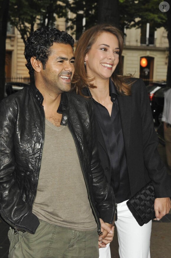 Jamel Debbouze et sa femme Melissa Theuriau, à Paris, le 8 juin 2010.