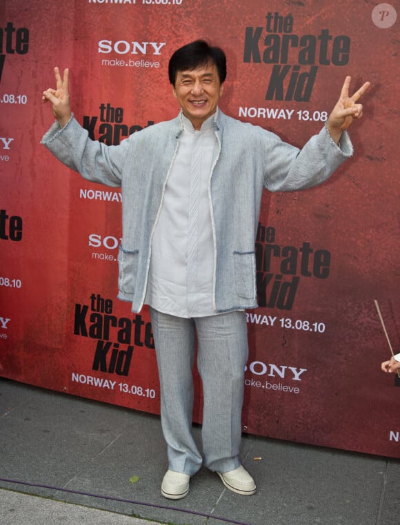 Jackie Chan lors de l'avant-première de Karate Kid à Friedrikstad en Norvège le 23 juillet 2010