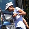 Halle Berry, quelques heures après avoir contacté la police de Los Angeles, pour le graffiti fait sur le portail de sa demeure californienne, vendredi 23 juillet.