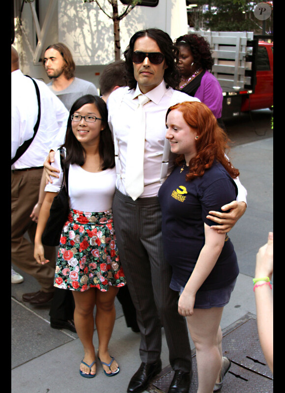 Russell Brand sur le tournage du film Arthur à New York le 27 juillet 2010
