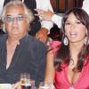 Flavio Briatore et sa sublime Elisabetta Gregoraci à l'occasion d'une fête donnée par Flavio Briatore à Porto Cervo, en Sardaigne, le 31 juillet 2010.