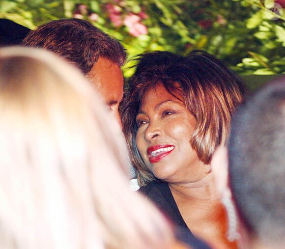 Tina Turner à l'occasion d'une fête donnée par Flavio Briatore à Porto Cervo, en Sardaigne, le 31 juillet 2010.