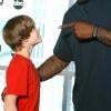 Shaquille O'Neal et Justin Bieber donnaient mercredi 4 août 2010 une conférence de presse à Orlando, à quelques heures de leur duel : un concours de danse !