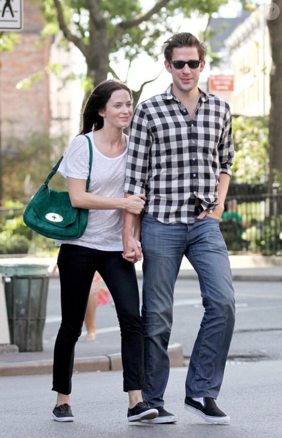 Emily Blunt et son mari John Krasinski, à New York